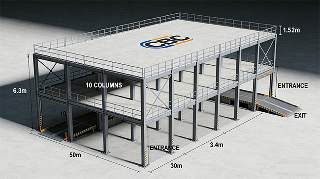 50m50m Two-Story Garage New Zealand 50m50m Two-Story Garage New Zealand